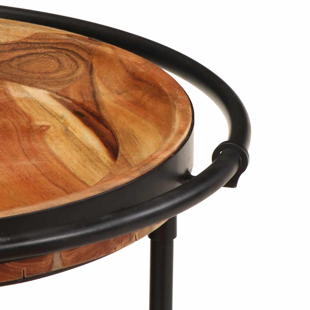 Ensemble de table d'appoint 2 pcs bois massif d'acacia - XIOS