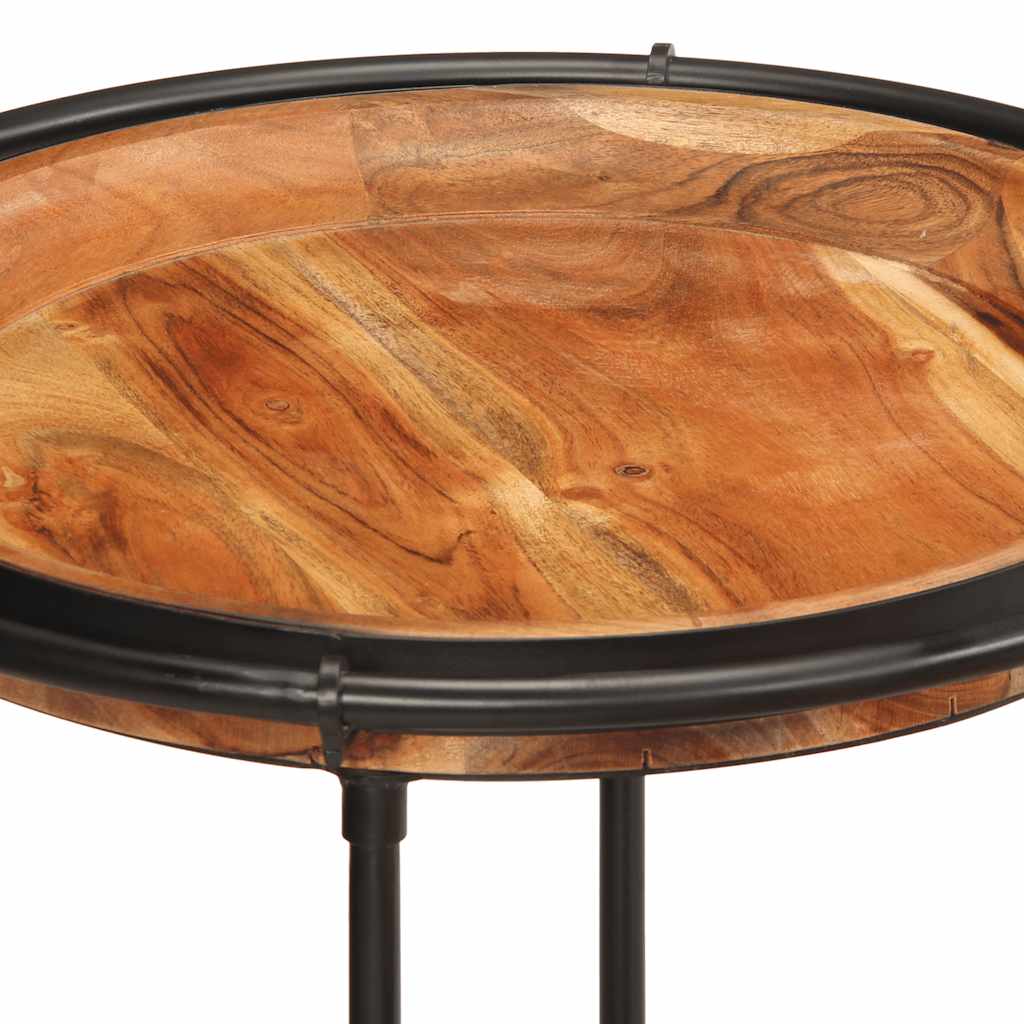 Ensemble de table d'appoint 2 pcs bois massif d'acacia - XIOS
