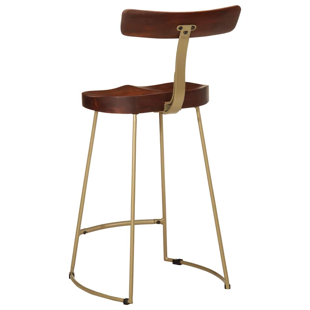 Tabourets de bar lot de 2 49x43x88 cm bois de manguier massif - XIOS