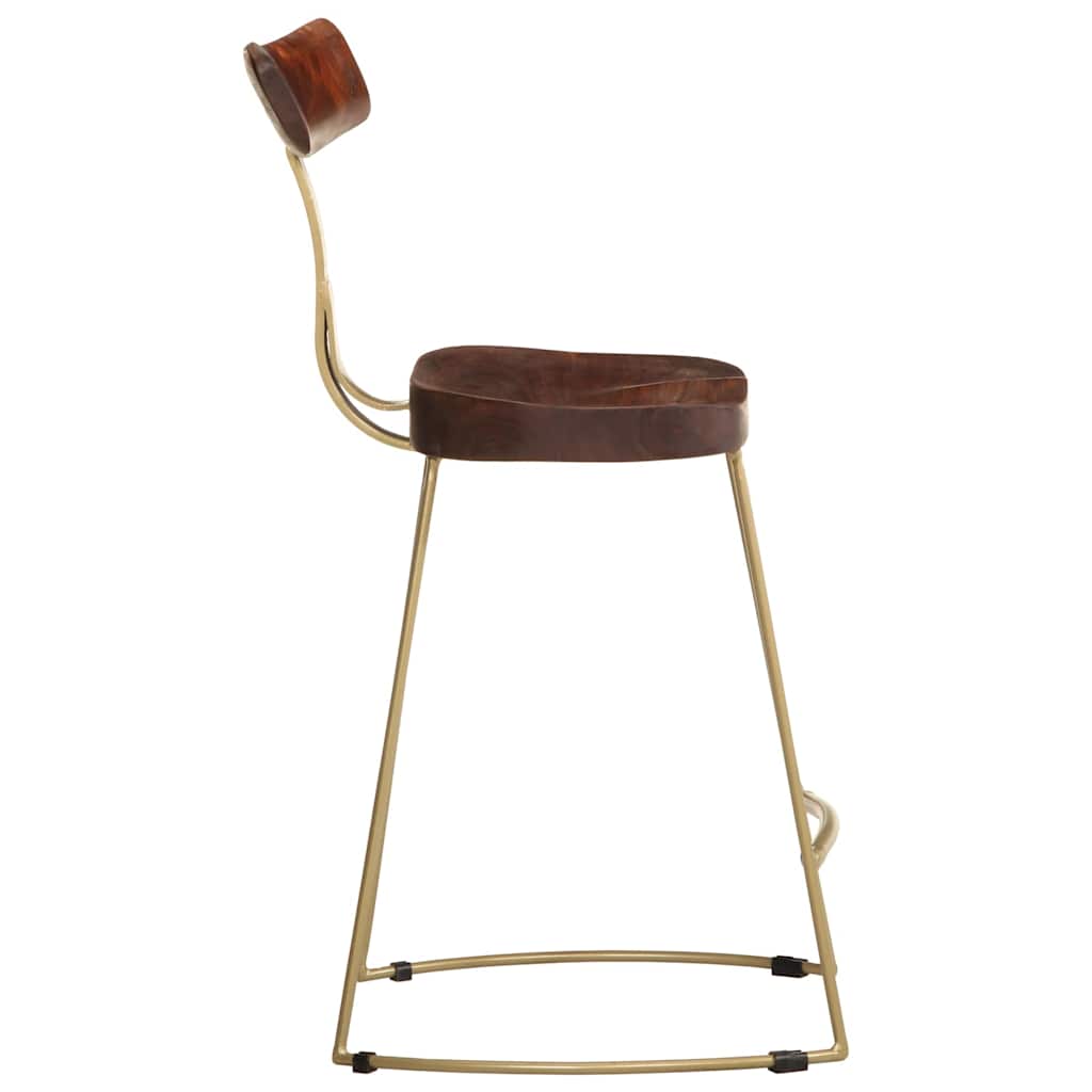 Tabourets de bar lot de 2 49x43x79 cm bois de manguier massif - XIOS