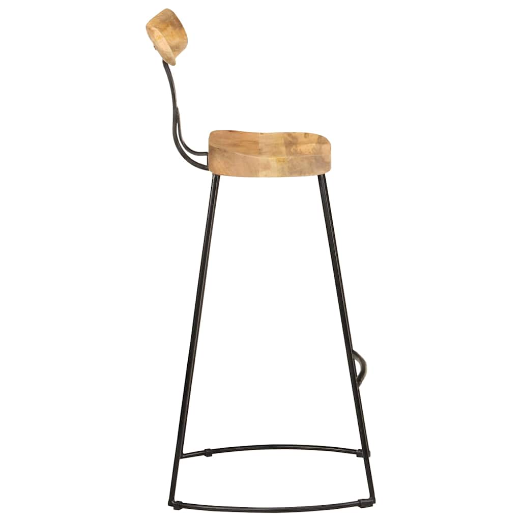 Tabourets de bar lot de 2 49x43x103 cm bois de manguier massif - XIOS