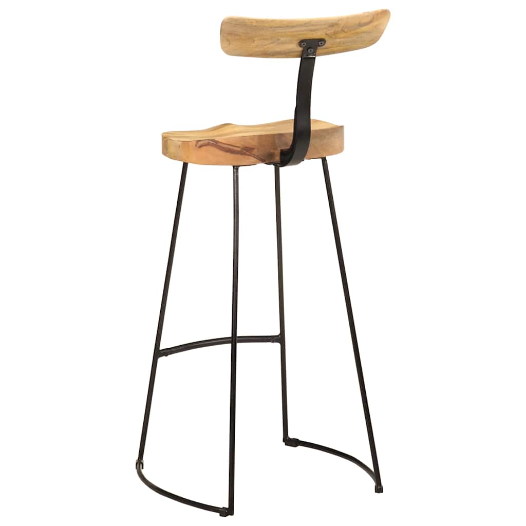 Tabourets de bar lot de 2 49x43x103 cm bois de manguier massif - XIOS