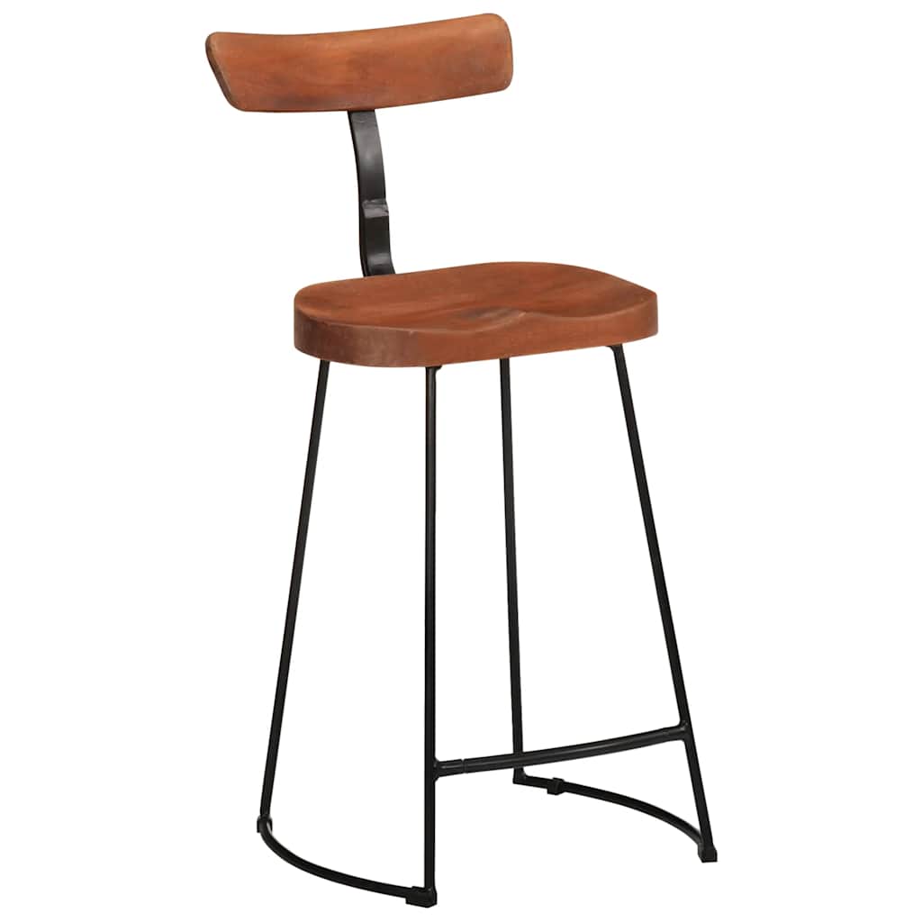 Tabourets de bar lot de 2 49x43x88 cm bois de manguier massif - XIOS