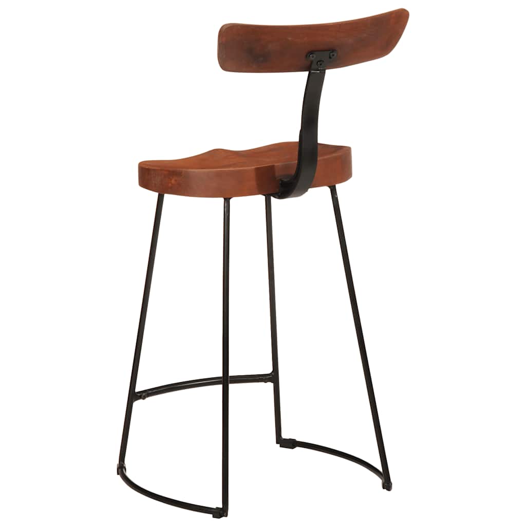 Tabourets de bar lot de 2 49x43x88 cm bois de manguier massif - XIOS