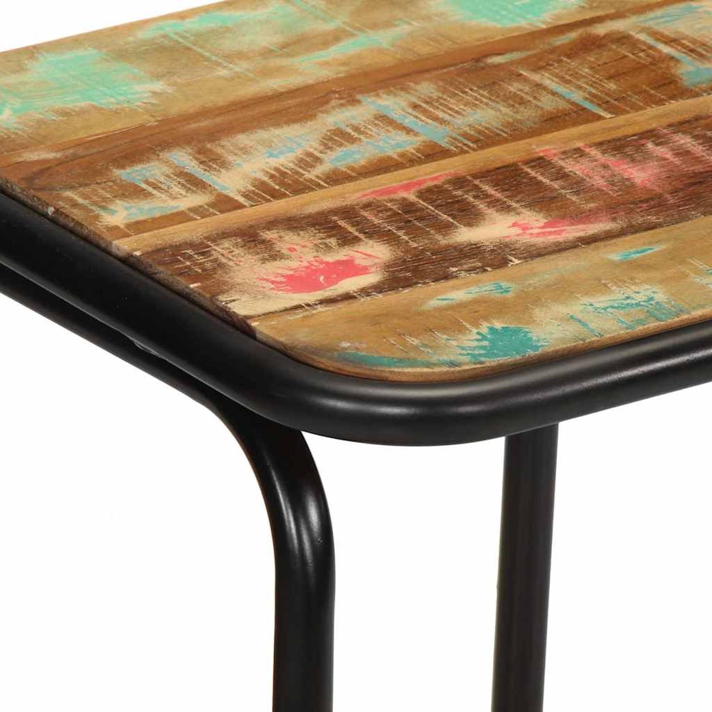 Tabourets de bar lot de 4 46x35,5x80cm bois massif récupération - XIOS