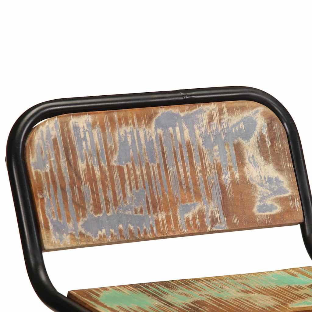 Tabourets de bar lot de 2 46x35,5x70cm bois massif récupération - XIOS