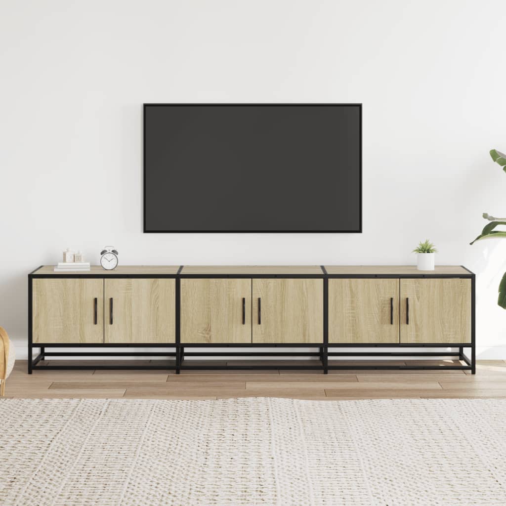 Meuble TV chêne sonoma 180x35x41 cm bois d'ingénierie - XIOS