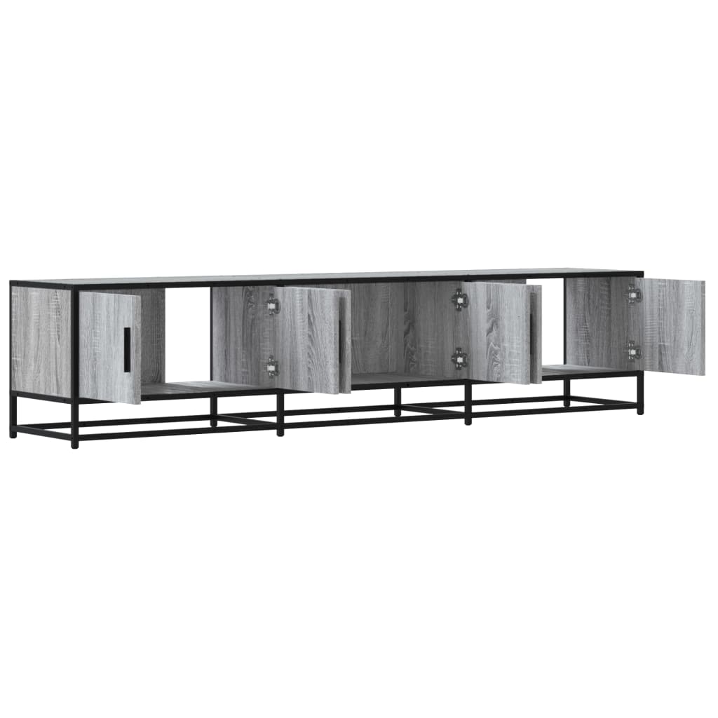Meuble TV sonoma gris 180x35x41 cm bois d'ingénierie - XIOS
