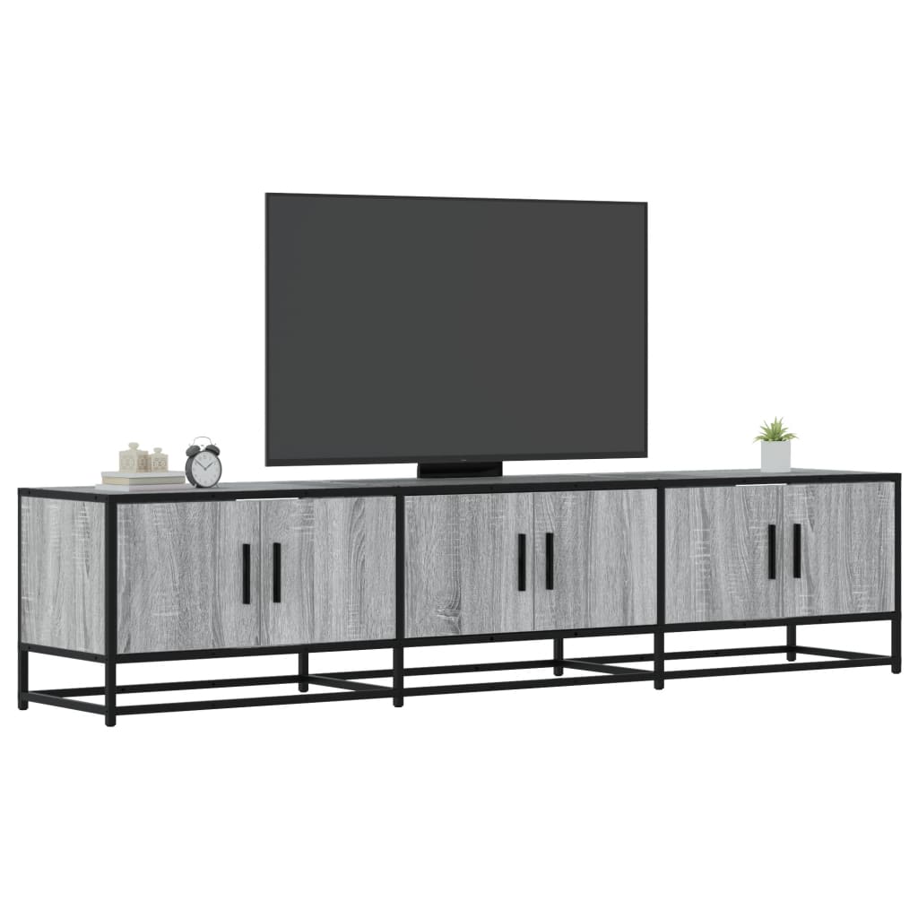 Meuble TV sonoma gris 180x35x41 cm bois d'ingénierie - XIOS