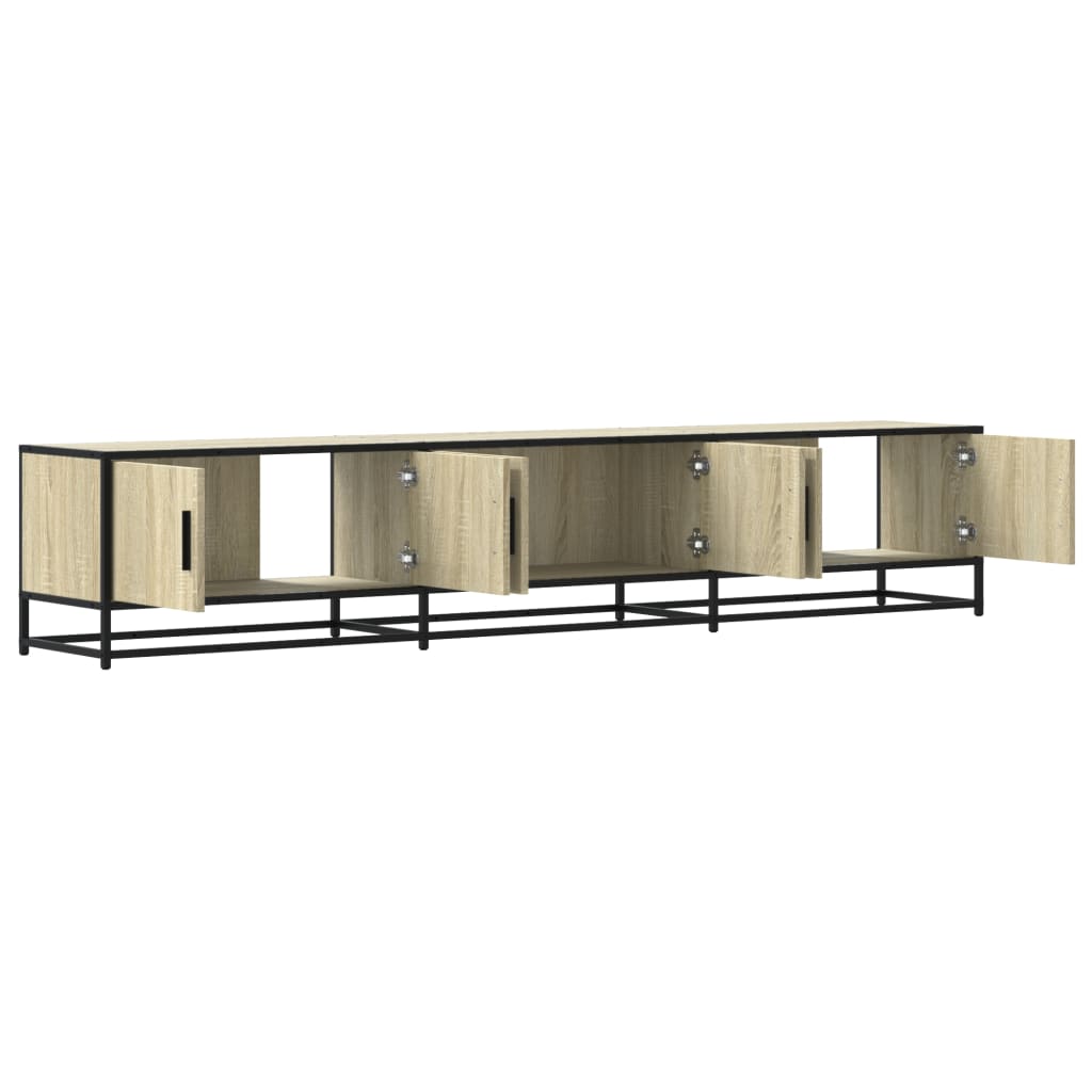 Meuble TV chêne sonoma 210x35x41 cm bois d'ingénierie - XIOS