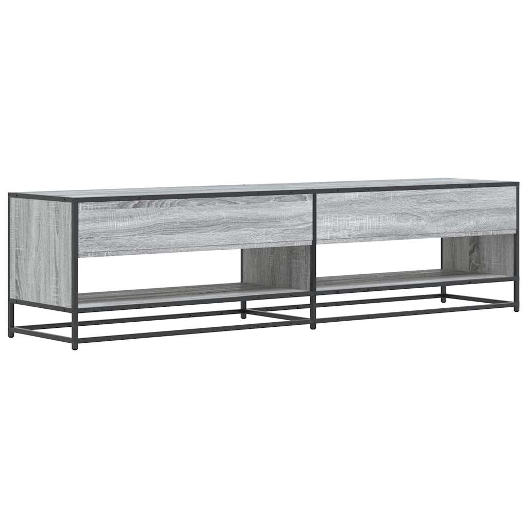 Meuble TV sonoma gris 180,5x40x46 cm bois d'ingénierie - XIOS