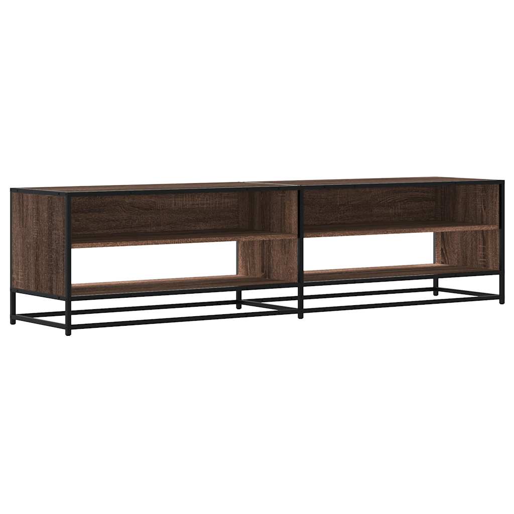 Meuble TV chêne marron 180,5x40x46 cm bois d'ingénierie - XIOS