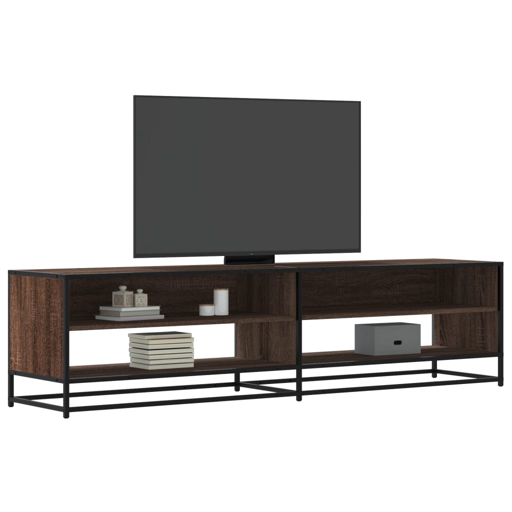 Meuble TV chêne marron 180,5x40x46 cm bois d'ingénierie - XIOS