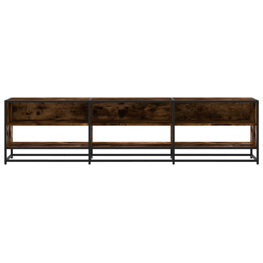 Meuble TV chêne fumé 180x40x46 cm bois d'ingénierie - XIOS
