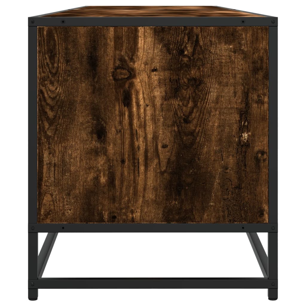 Meuble TV chêne fumé 180x40x46 cm bois d'ingénierie - XIOS
