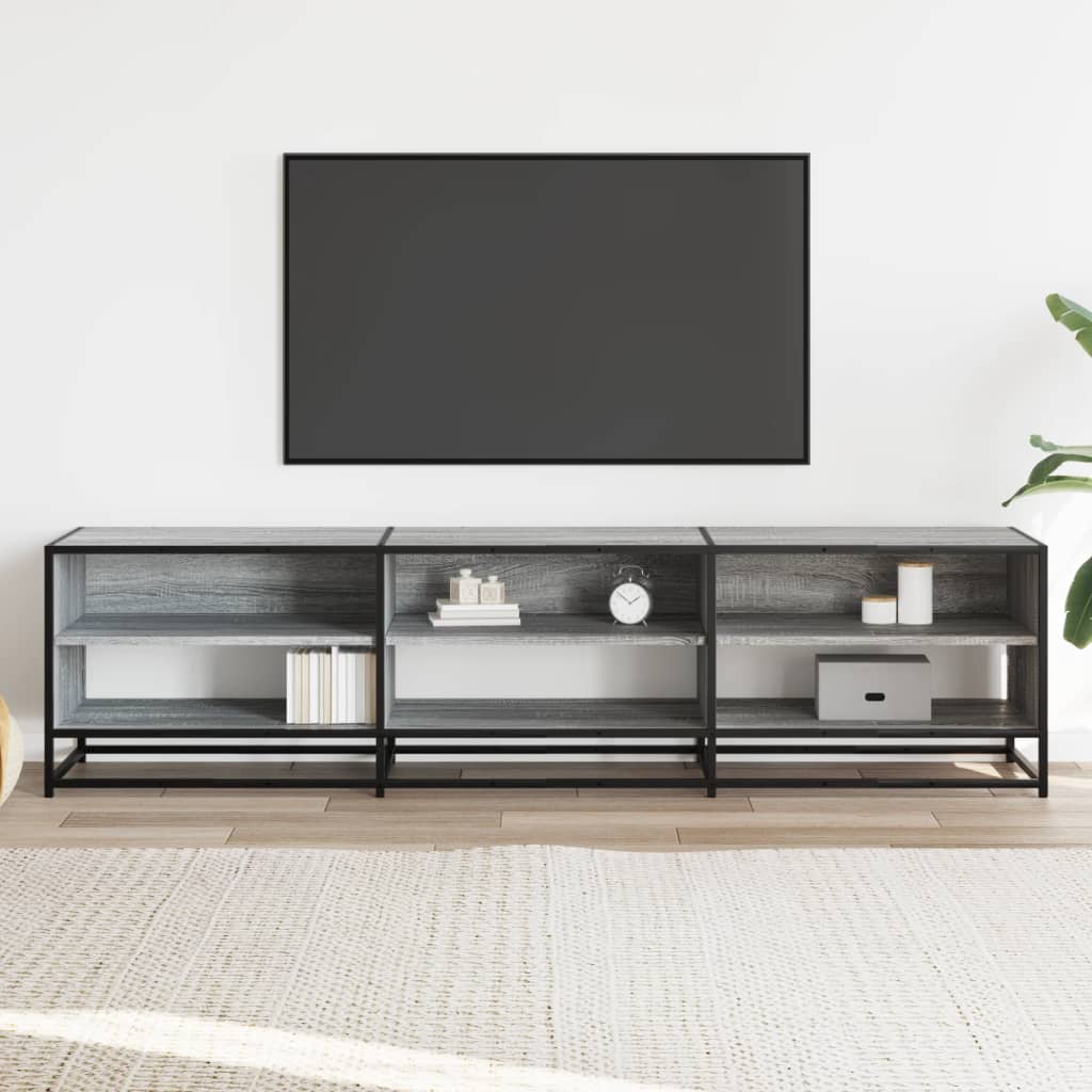 Meuble TV sonoma gris 180x40x46 cm bois d'ingénierie - XIOS