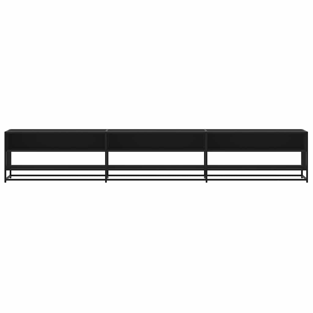 Meuble TV noir 270x40x46 cm bois d'ingénierie - XIOS