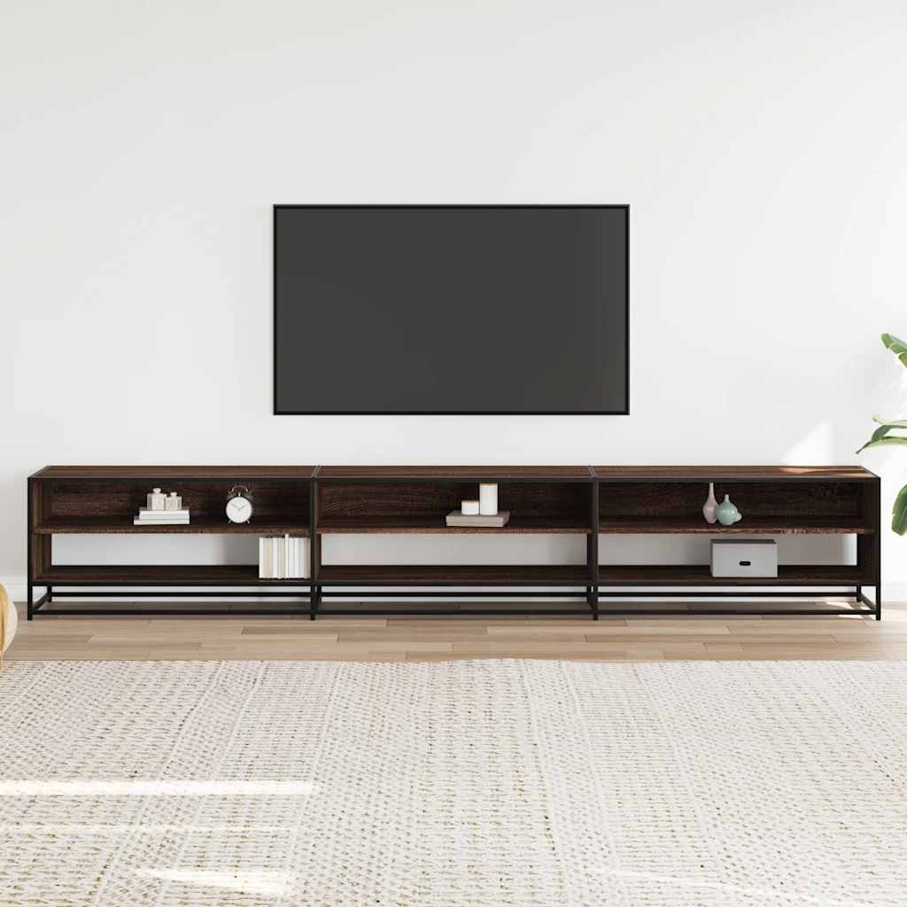 Meuble TV chêne marron 270x40x46 cm bois d'ingénierie - XIOS
