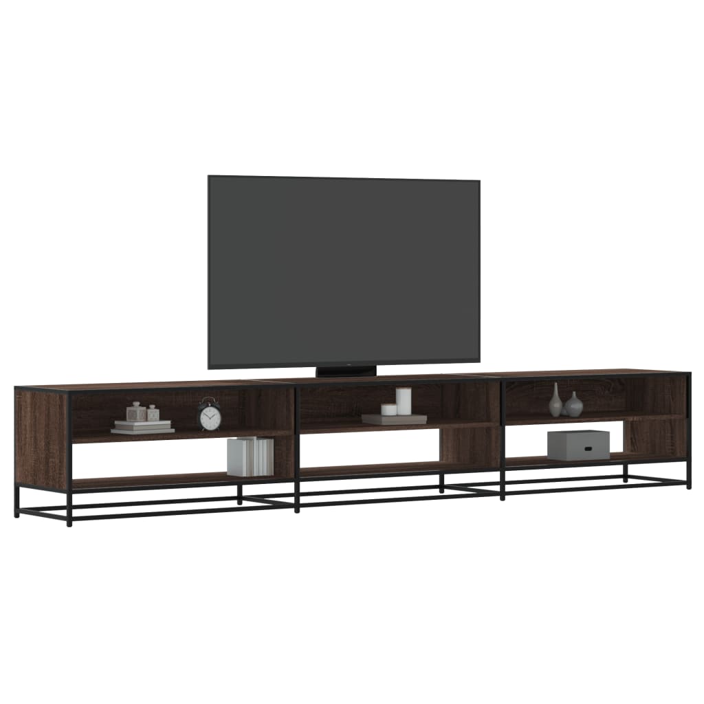 Meuble TV chêne marron 270x40x46 cm bois d'ingénierie - XIOS