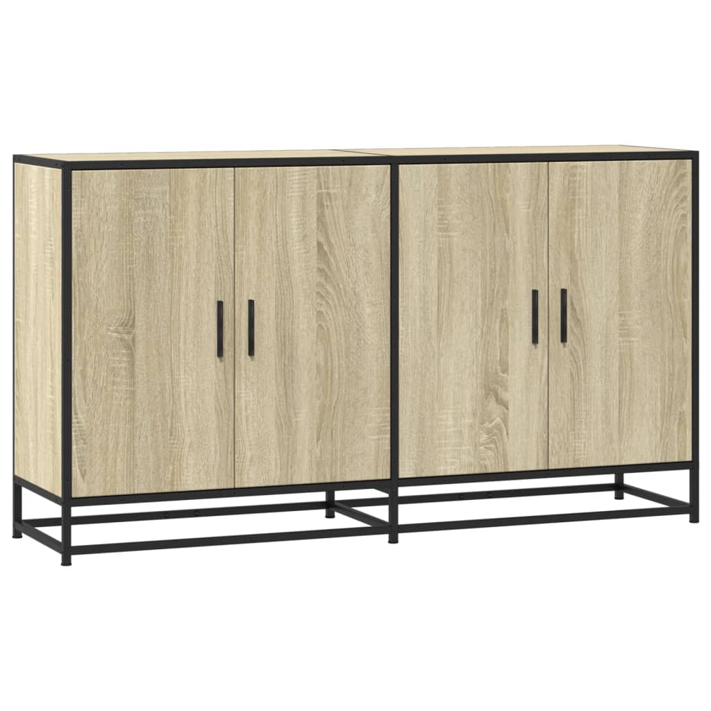 Buffet chêne sonoma 134x35x76 cm bois d'ingénierie - XIOS
