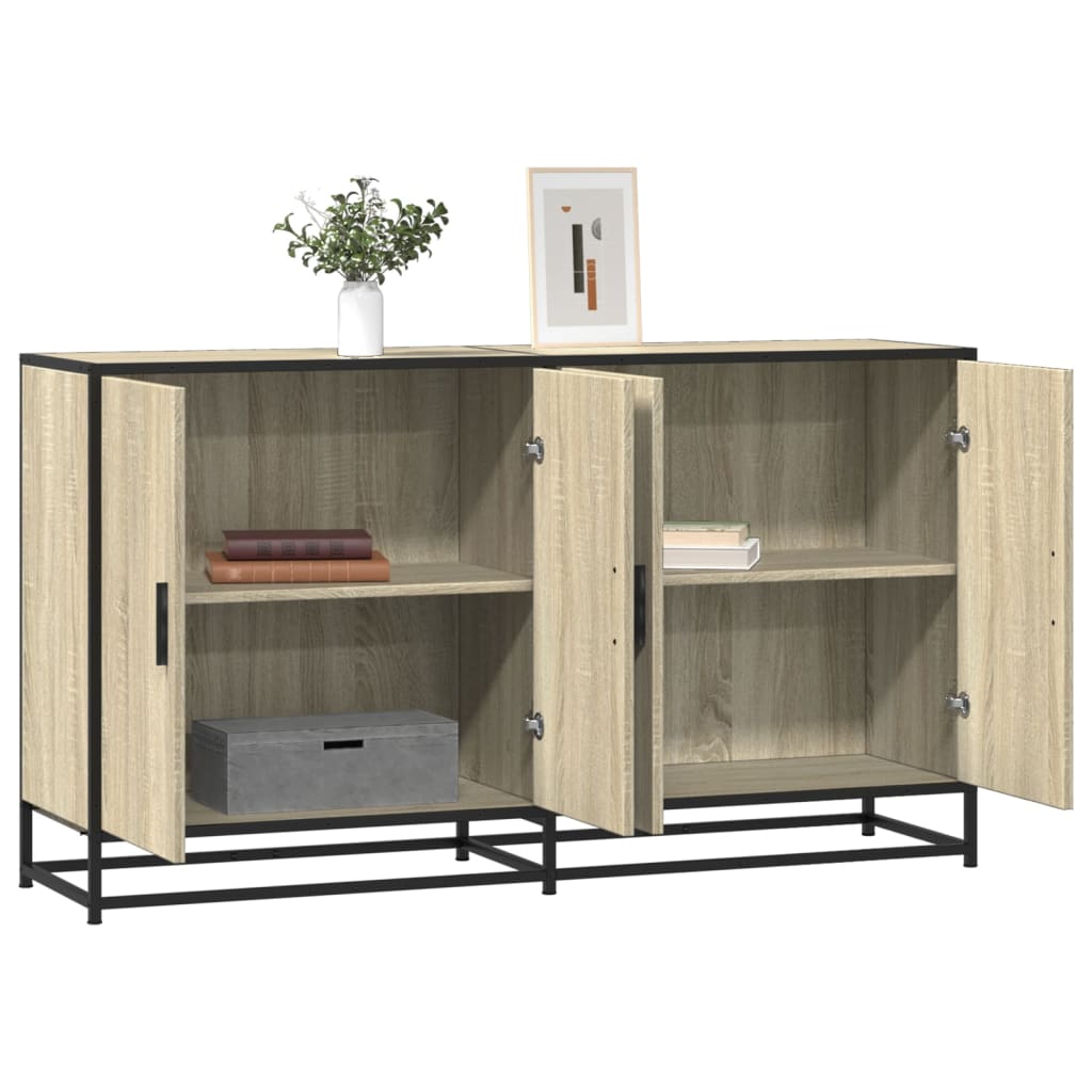 Buffet chêne sonoma 134x35x76 cm bois d'ingénierie - XIOS
