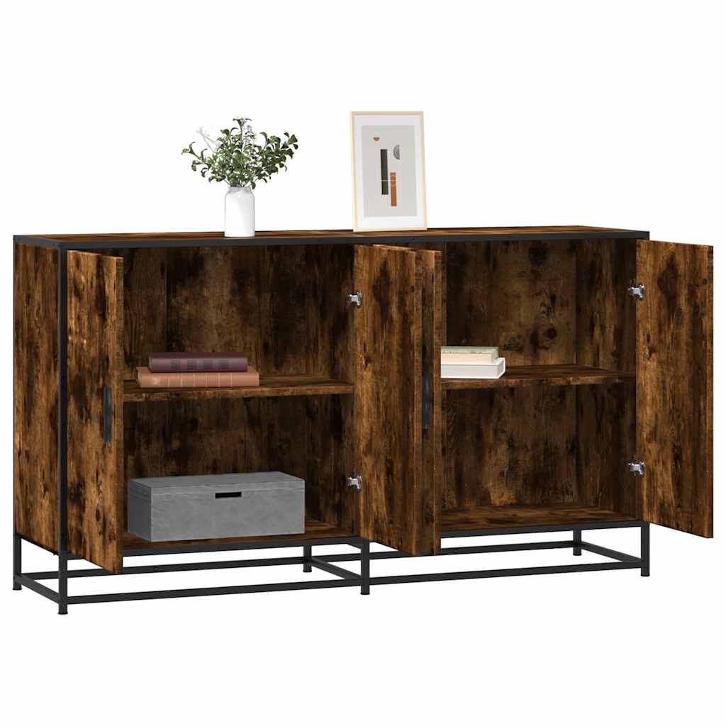 Buffet chêne fumé 134x35x76 cm bois d'ingénierie - XIOS