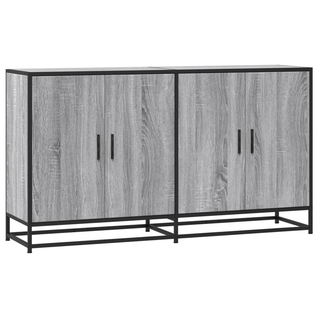 Buffet sonoma gris 134x35x76 cm bois d'ingénierie - XIOS