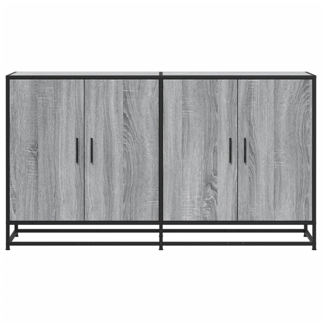 Buffet sonoma gris 134x35x76 cm bois d'ingénierie - XIOS
