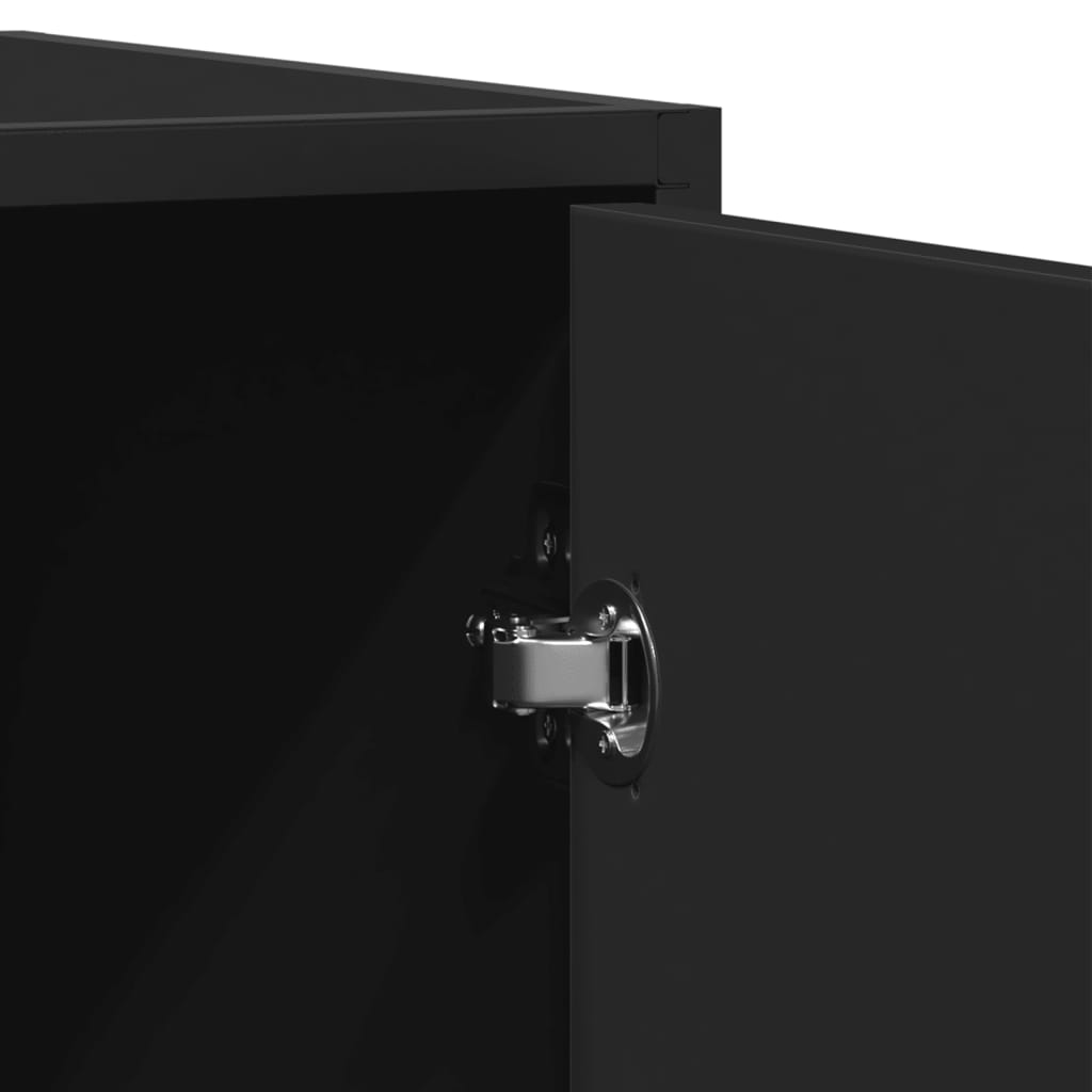 Buffet noir 92x35x76 cm bois d’ingénierie - XIOS