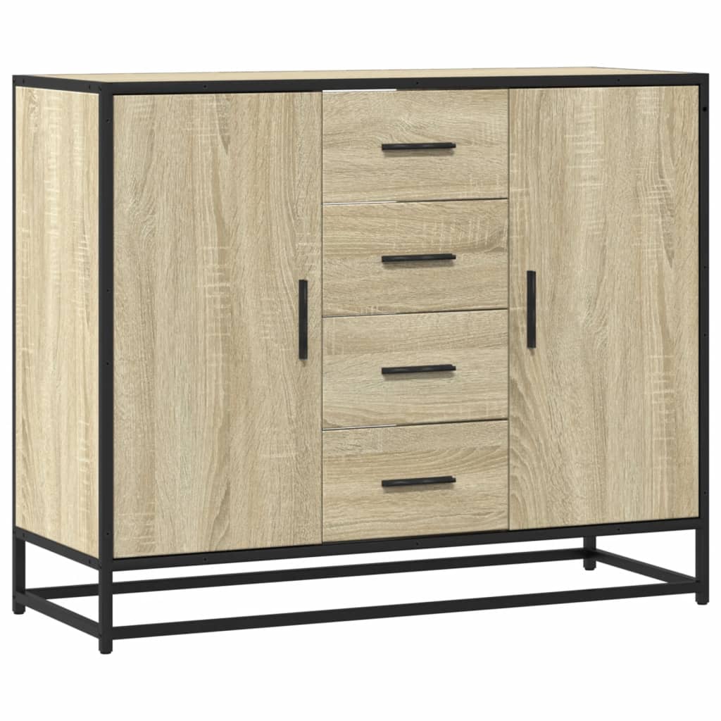 Buffet chêne sonoma 92x35x76 cm bois d'ingénierie - XIOS