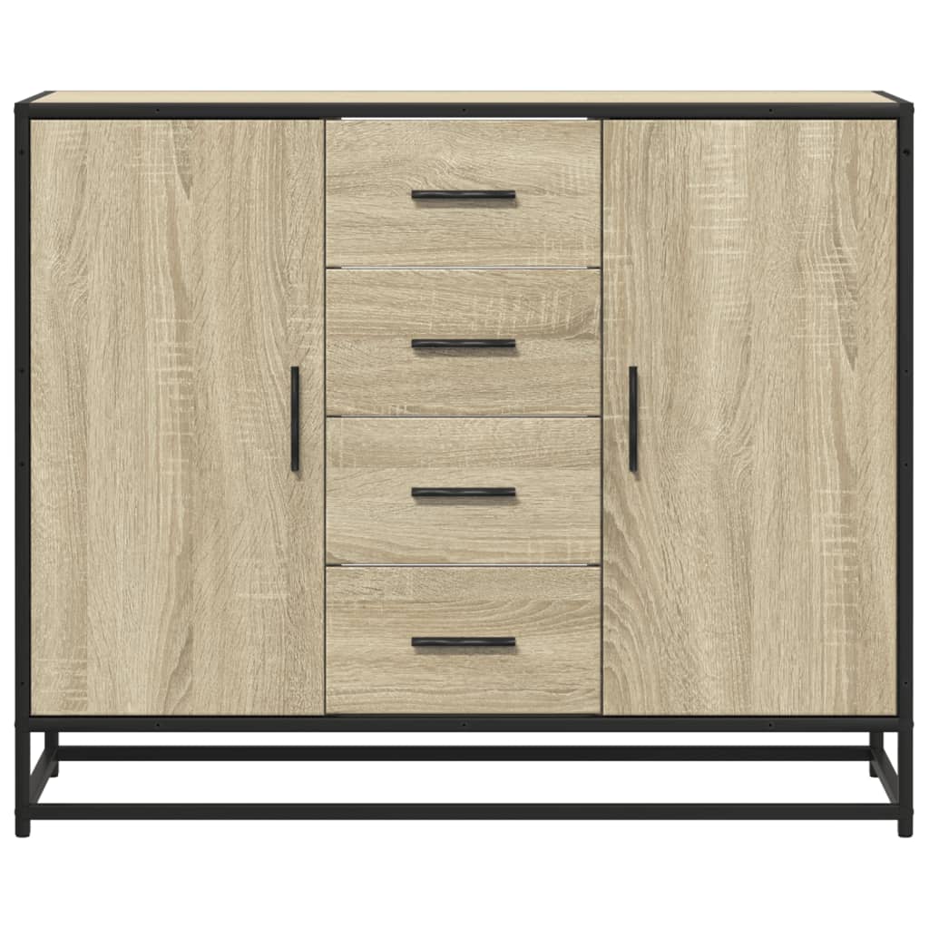 Buffet chêne sonoma 92x35x76 cm bois d'ingénierie
