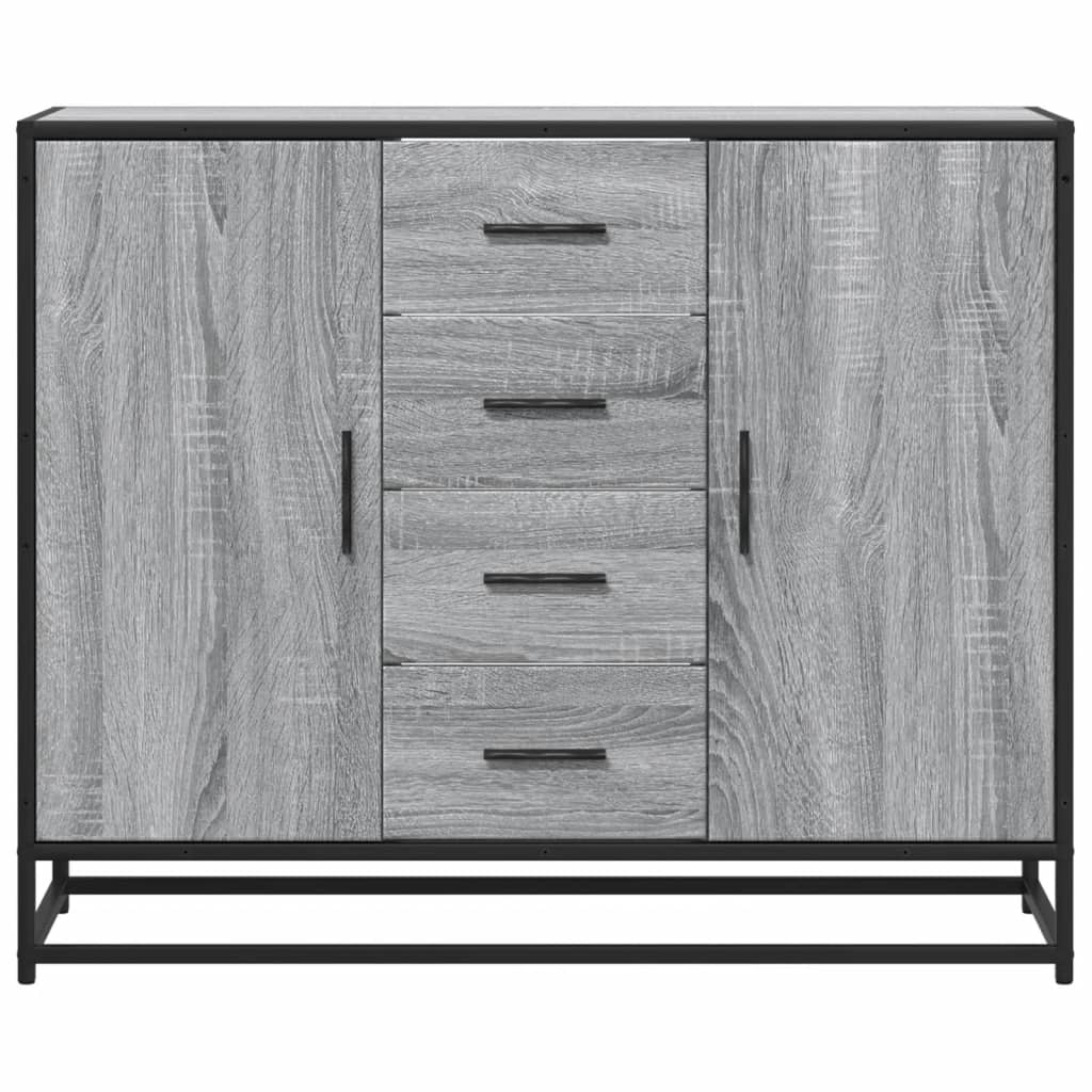 Buffet sonoma gris 92x35x76 cm bois d'ingénierie - XIOS