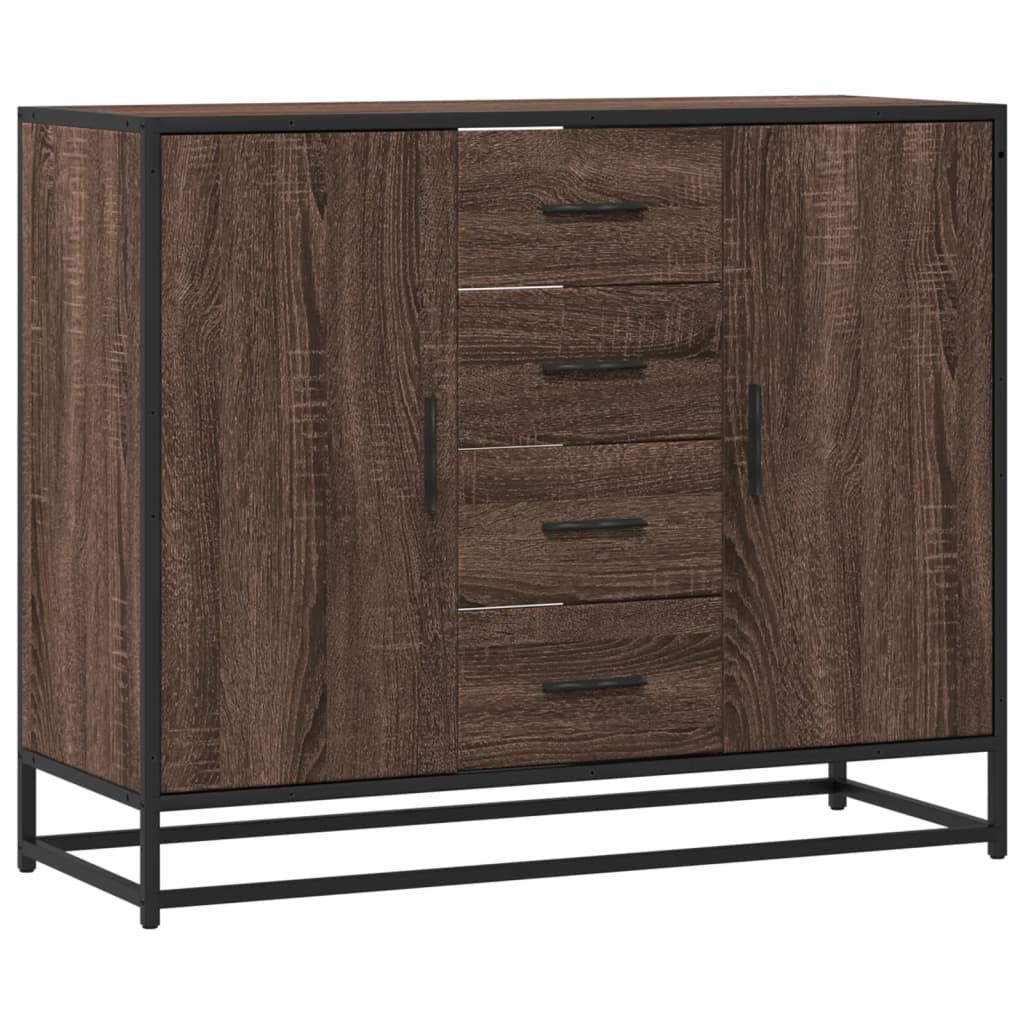 Buffet chêne marron 92x35x76 cm Bois d'ingénierie