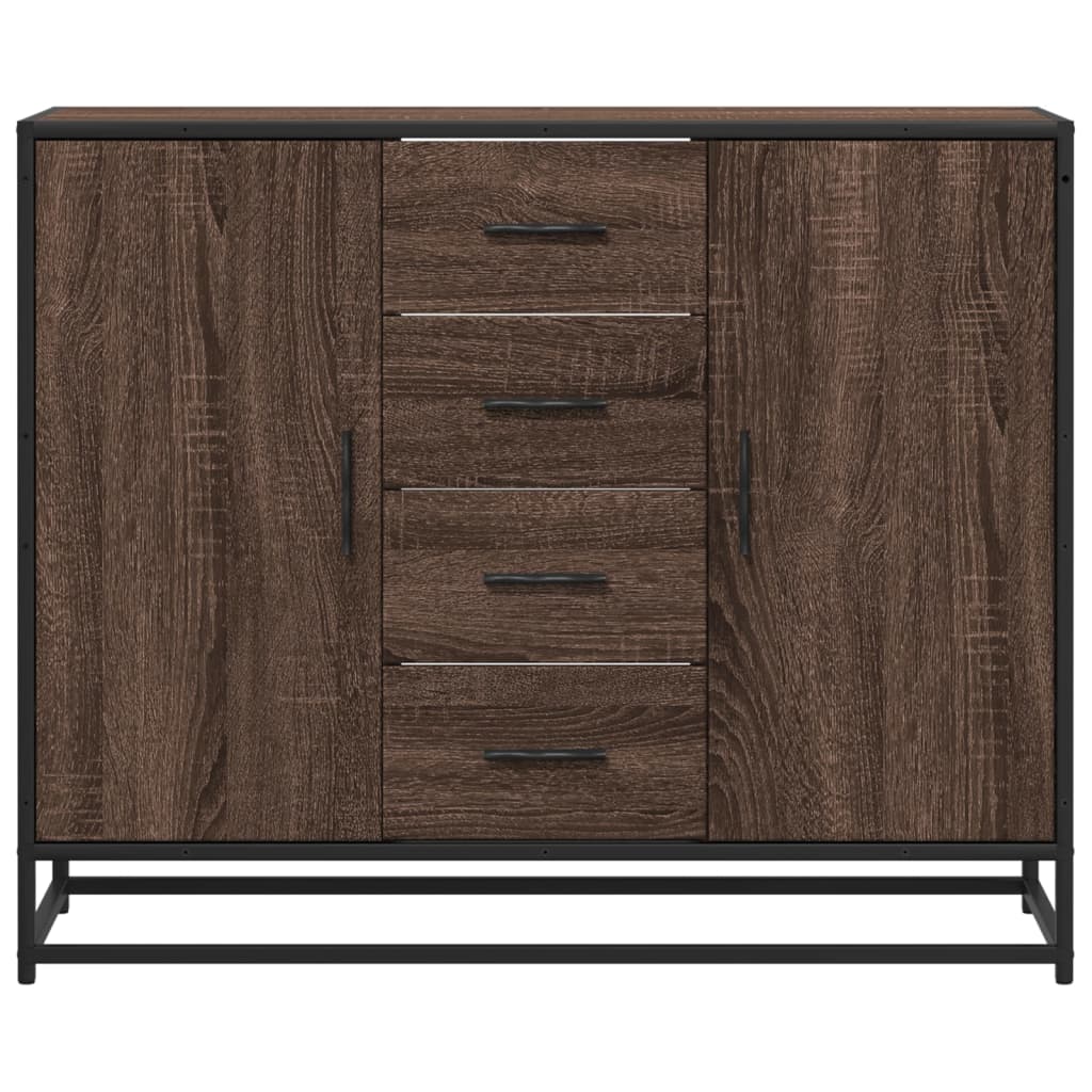 Buffet chêne marron 92x35x76 cm Bois d'ingénierie