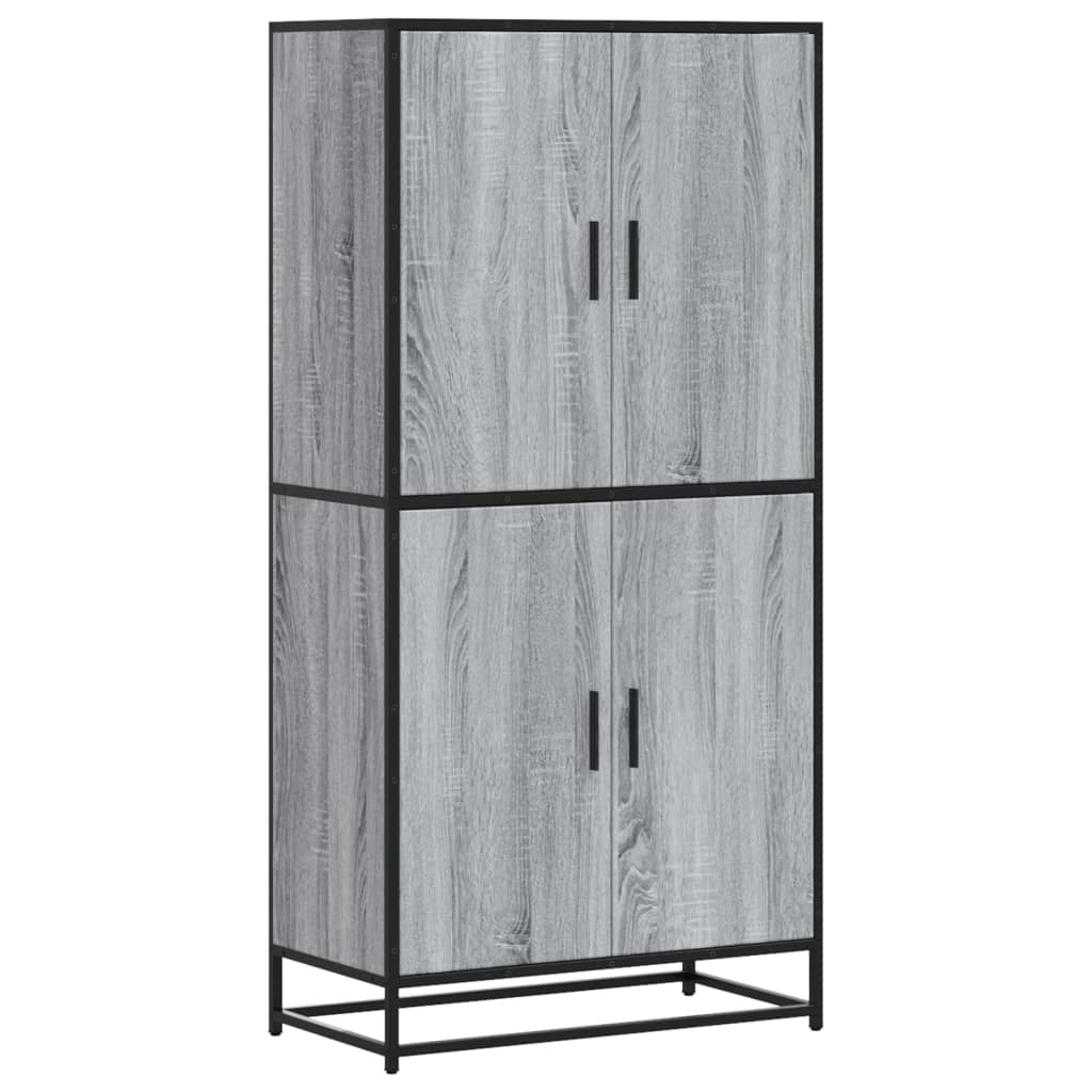 Buffet haut sonoma gris 68x35x139 cm bois d'ingénierie - XIOS