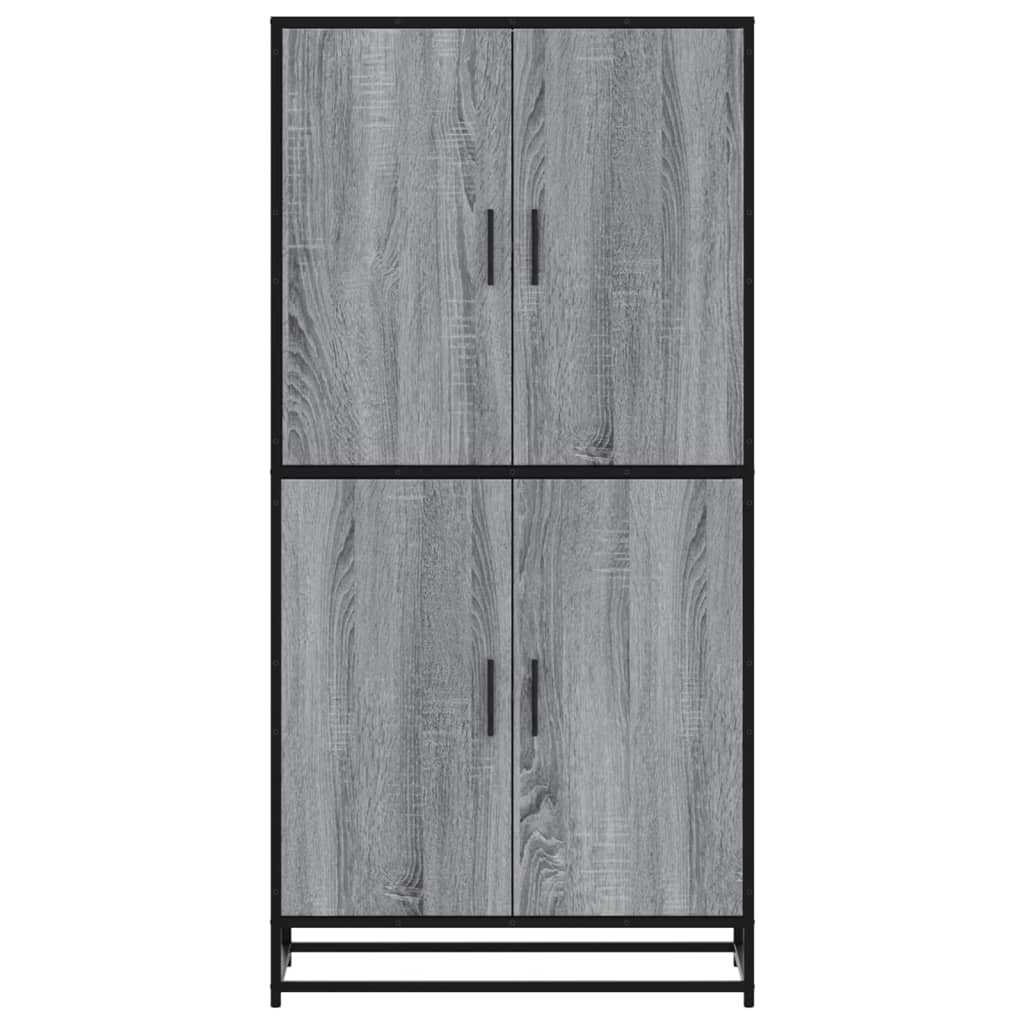 Buffet haut sonoma gris 68x35x139 cm bois d'ingénierie - XIOS