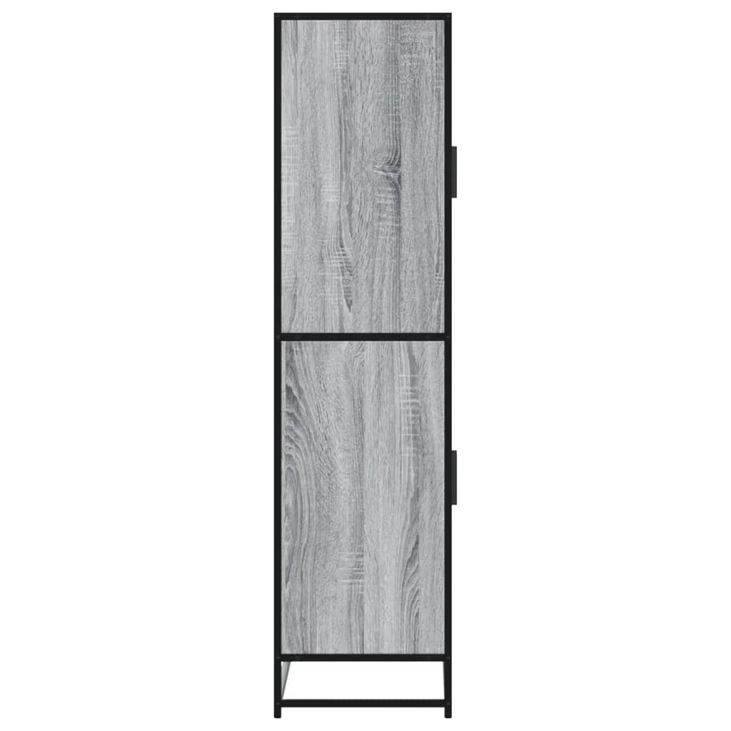 Buffet haut sonoma gris 68x35x139 cm bois d'ingénierie - XIOS