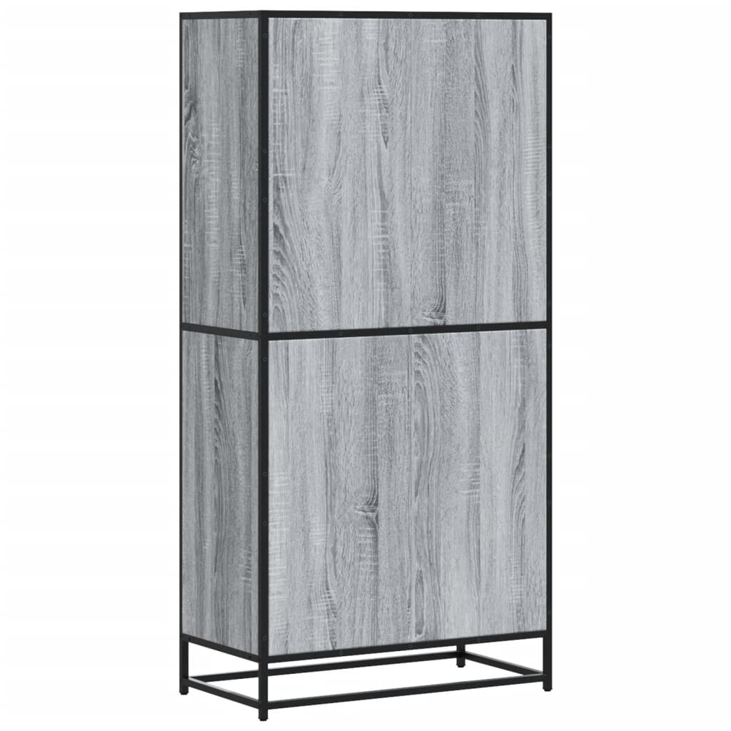 Buffet haut sonoma gris 68x35x139 cm bois d'ingénierie - XIOS