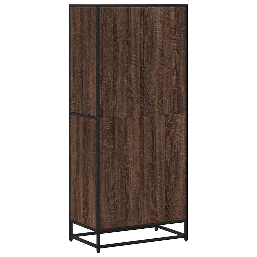 Bibliothèque chêne marron 60x35x139 cm bois d'ingénierie - XIOS