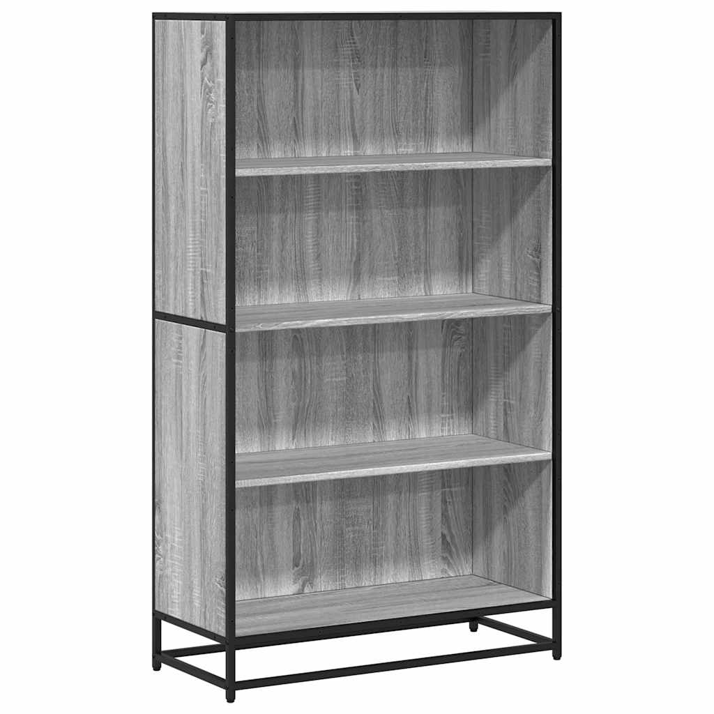 Bibliothèque sonoma gris 80,5x35x139 cm bois d'ingénierie - XIOS