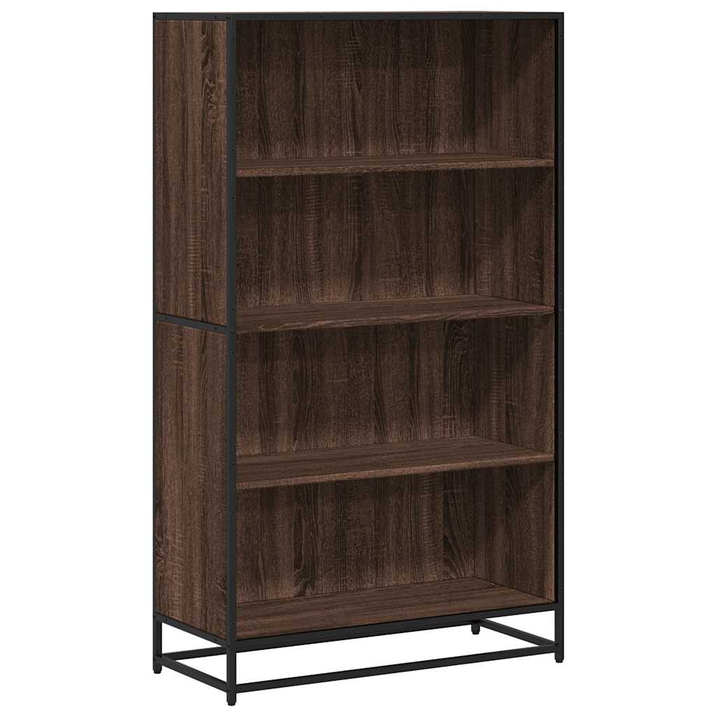 Bibliothèque chêne marron 80,5x35x139 cm bois d'ingénierie - XIOS
