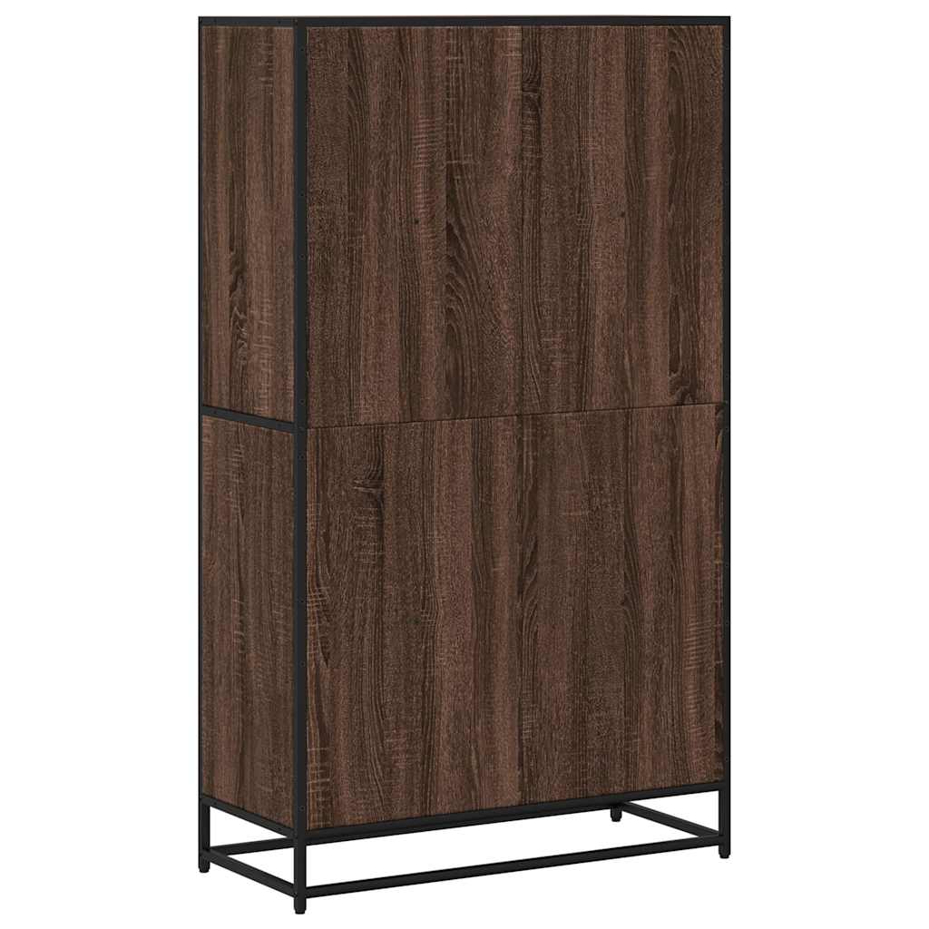 Bibliothèque chêne marron 80,5x35x139 cm bois d'ingénierie - XIOS
