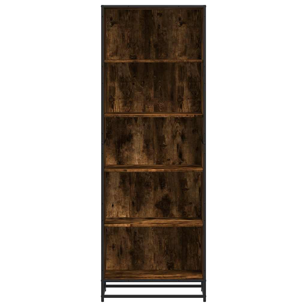 Bibliothèque chêne fumé 60x35x170,5 cm bois d'ingénierie - XIOS