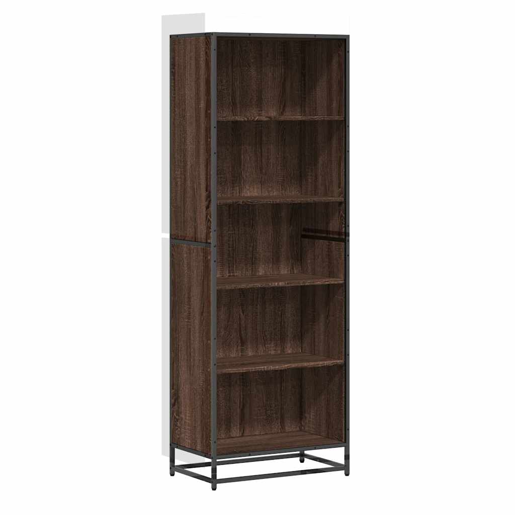 Bibliothèque chêne marron 60x35x170,5 cm bois d'ingénierie - XIOS