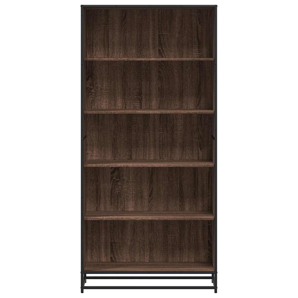 Bibliothèque chêne marron 80,5x35x170,5 cm bois d'ingénierie - XIOS