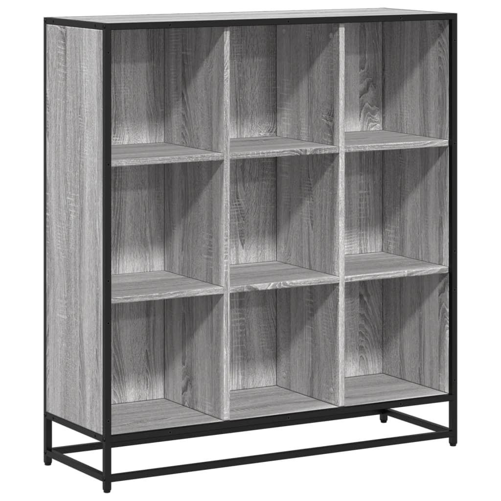 Bibliothèque sonoma gris 97,5x33x107,5 cm bois ingénierie métal - XIOS