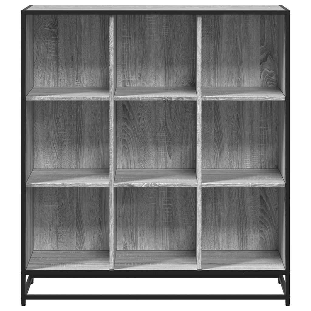 Bibliothèque sonoma gris 97,5x33x107,5 cm bois ingénierie métal - XIOS