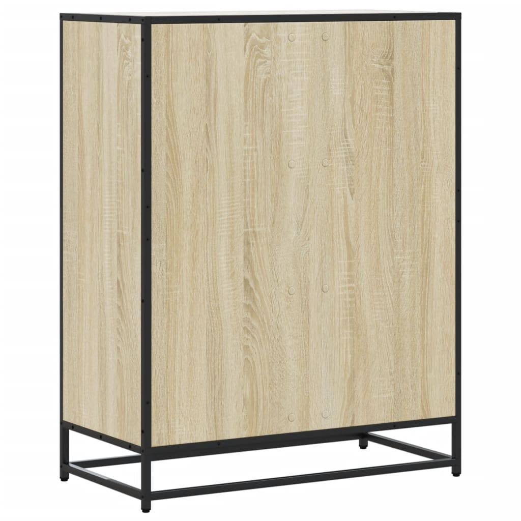 Armoire à chaussures chêne sonoma bois d'ingénierie et métal - XIOS