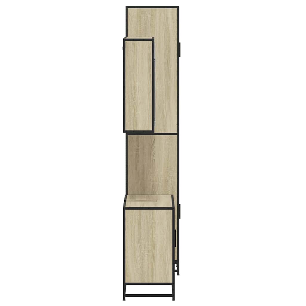 Ensemble de meubles de salle de bain 3 pcs chêne sonoma