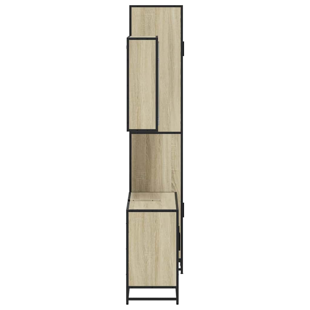 Ensemble de meubles de salle de bain 3 pcs chêne sonoma